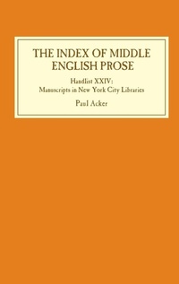 Enlarge image Cover: The Index of Middle English Prose: Handlist XXIV - D.S. Brewer