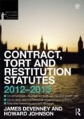 Bild: Contract, Tort and Restitution Statutes 2012-2013 - Routledge