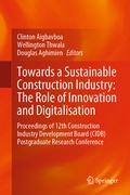 Cover: Towards a Sustainable Construction Industry: The Role of Innovation and Digitalisation - Springer