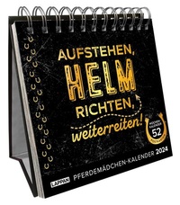 Abbildung von: Aufstehen, Helm richten, weiterreiten! Pferdemädchen-Kalender 2024 - Lappan