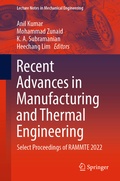 Cover: Recent Advances in Manufacturing and Thermal Engineering - Springer