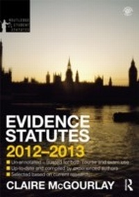 Abbildung von: Evidence Statutes 2012-2013 - Routledge