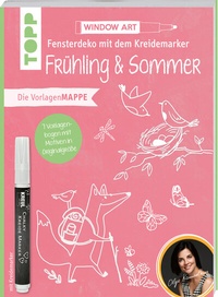 Abbildung von: Vorlagenmappe Fensterdeko mit dem Kreidemarker - Frühling & Sommer. Inkl. Original Kreidemarker von KREUL - Frech