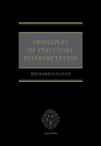 Enlarge image Cover: Principles of Statutory Interpretation - Oxford University Press