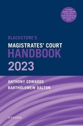 Bild: Blackstone's Magistrates' Court Handbook 2023 - Oxford University Press