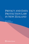 Cover: Privacy and Data Protection Law in New Zealand - Kluwer Law International