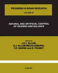 Cover: Natural and Artificial Control of Hearing and Balance - Elsevier