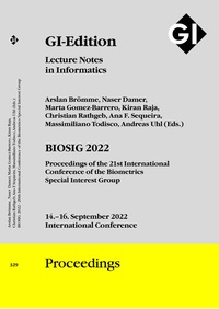 Enlarge image Cover: GI Edition Proceedings Band 329 "BIOSIG 2022" - Köllen