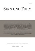 Cover: SINN UND FORM 6/2022 - SINN und FORM