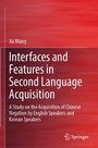 Cover: Interfaces and Features in Second Language Acquisition - Springer