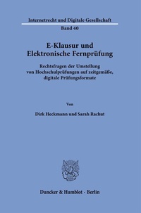 Abbildung von: E-Klausur und Elektronische Fernprüfung. - Duncker & Humblot