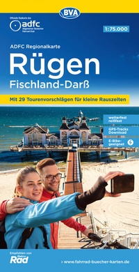 Abbildung von: ADFC-Regionalkarte Rügen Fischland-Darß, 1:75.000, mit Tagestourenvorschlägen, reiß- und wetterfest, E-Bike-geeignet, GPS-Tracks-Download - BVA BikeMedia