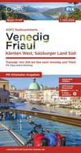 Cover: BVA ADFC Radtourenkarte Venedig, Friaul - K&auml;rnten West, Salzburger Land S&uuml;d, 1:150.000 - BVA Karten und B&uuml;cher