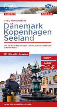 Abbildung von: ADFC-Radtourenkarte DK3 Dänemark/Kopenhagen/Seeland 1:150.000, reiß- und wetterfest, E-Bike geeignet, mit GPS-Tracks Download, mit Bett+Bike Symbolen, mit Kilometer-Angaben - BVA BikeMedia