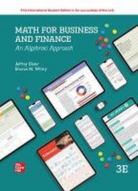 Enlarge image Cover: Math For Business And Finance: An Algebraic Approach ISE - McGraw-Hill Education