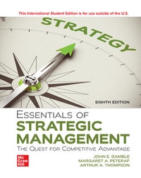 Enlarge image Cover: Essentials of Strategic Management: The Quest for Competitive Advantage ISE - McGraw-Hill Education