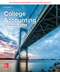 Enlarge image Cover: College Accounting (A Contemporary Approach) ISE - McGraw-Hill Education