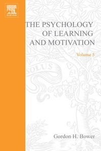Enlarge image Cover: Psychology of Learning and Motivation - Academic Press