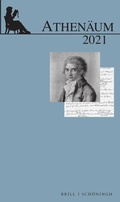 Cover: Athen&auml;um - Jahrbuch der Friedrich Schlegel-Gesellschaft - Brill Deutschland