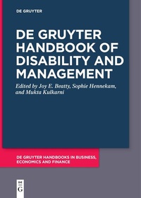 Abbildung von: De Gruyter Handbook of Disability and Management - De Gruyter