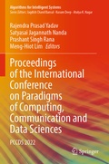 Cover: Proceedings of the International Conference on Paradigms of Computing, Communication and Data Sciences - Springer