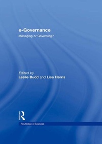 Enlarge image Cover: e-Governance - Routledge