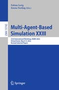 Cover: Multi-Agent-Based Simulation XXIII - Springer