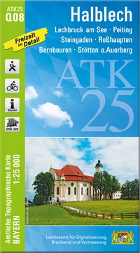 Abbildung von: ATK25-Q08 Halblech (Amtliche Topographische Karte 1:25000) - Landesamt für Digitalisierung, Breitband und Vermessung, Bayern