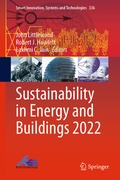 Cover: Sustainability in Energy and Buildings 2022 - Springer