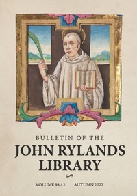 Enlarge image Cover: Bulletin of the John Rylands Library 98/2 - Manchester University Press