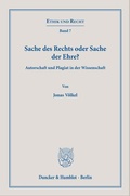 Cover: Sache des Rechts oder Sache der Ehre? - Duncker & Humblot