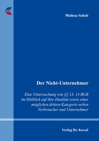 Abbildung von: Der Nicht-Unternehmer - Kovac, Dr. Verlag