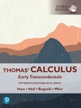 Cover: Thomas' Calculus: Early Transcendentals, eBook, SI Units - Pearson Education Limited