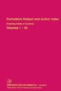 Cover: Cumulative Subject and Author Index Including Tables of Contents, Volumes 1-50 - Academic Press