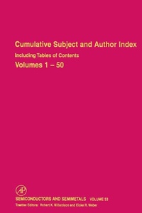 Enlarge image Cover: Cumulative Subject and Author Index Including Tables of Contents, Volumes 1-50 - Academic Press