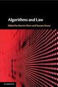 Cover: Algorithms and Law - Cambridge University Press