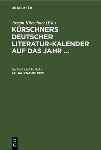 Enlarge image Cover: 1925 - De Gruyter
