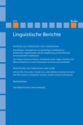 Cover: Linguistische Berichte Heft 272 - Buske, H