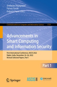 Enlarge image Cover: Advancements in Smart Computing and Information Security - Springer