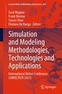 Cover: Simulation and Modeling Methodologies, Technologies and Applications - Springer