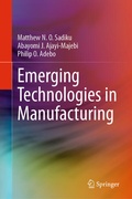 Cover: Emerging Technologies in Manufacturing - Springer