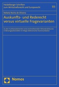 Abbildung von: Auskunfts- und Rederecht versus virtuelle Fragevarianten - Nomos