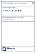Cover: Weniger ist Mehr? - Nomos