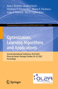 Enlarge image Cover: Optimization, Learning Algorithms and Applications - Springer