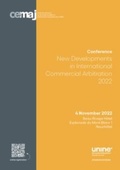 Cover: New Developments in International Commercial Arbitration 2022 - St&auml;mpfli Verlag