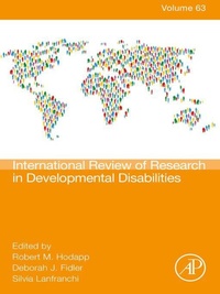 Enlarge image Cover: International Review Research in Developmental Disabilities - Academic Press