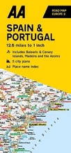 Cover: AA Road Map Spain & Portugal - Automobile Association