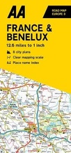 Cover: AA Road Map France, Belgium & the Netherlands - Automobile Association