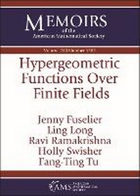 Enlarge image Cover: Hypergeometric Functions Over Finite Fields - American Mathematical Society