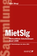 Cover: Mietrechtliche Entscheidungen MietSlg - Manz